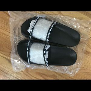 Pink clear/black slides